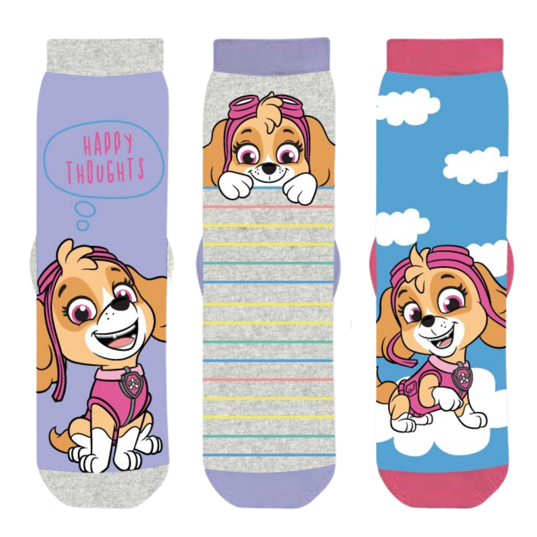 Paw Patrol Skye Kindersocken 3er - Pack Gr. 23-34