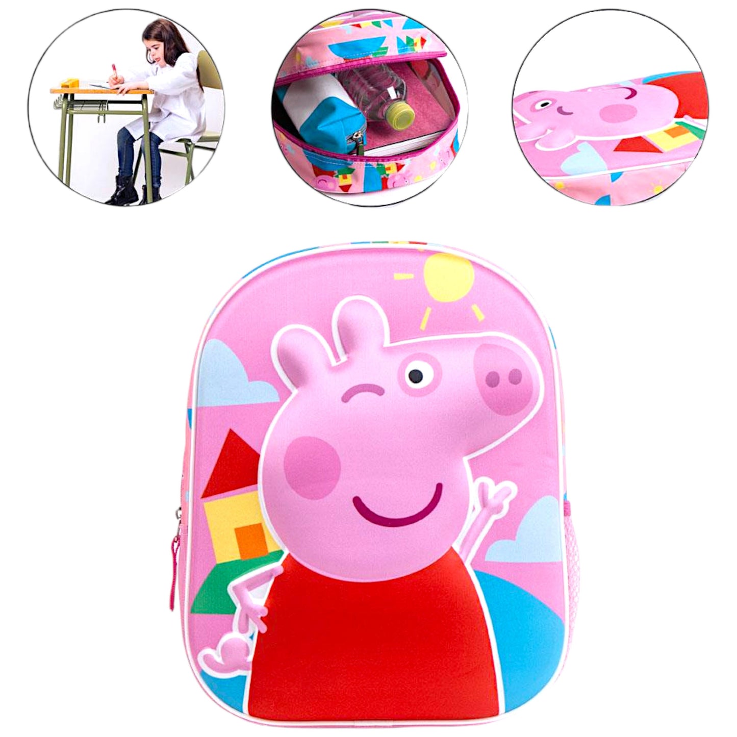 Peppa Pig 3D Kinderrucksack 31x25x10 cm