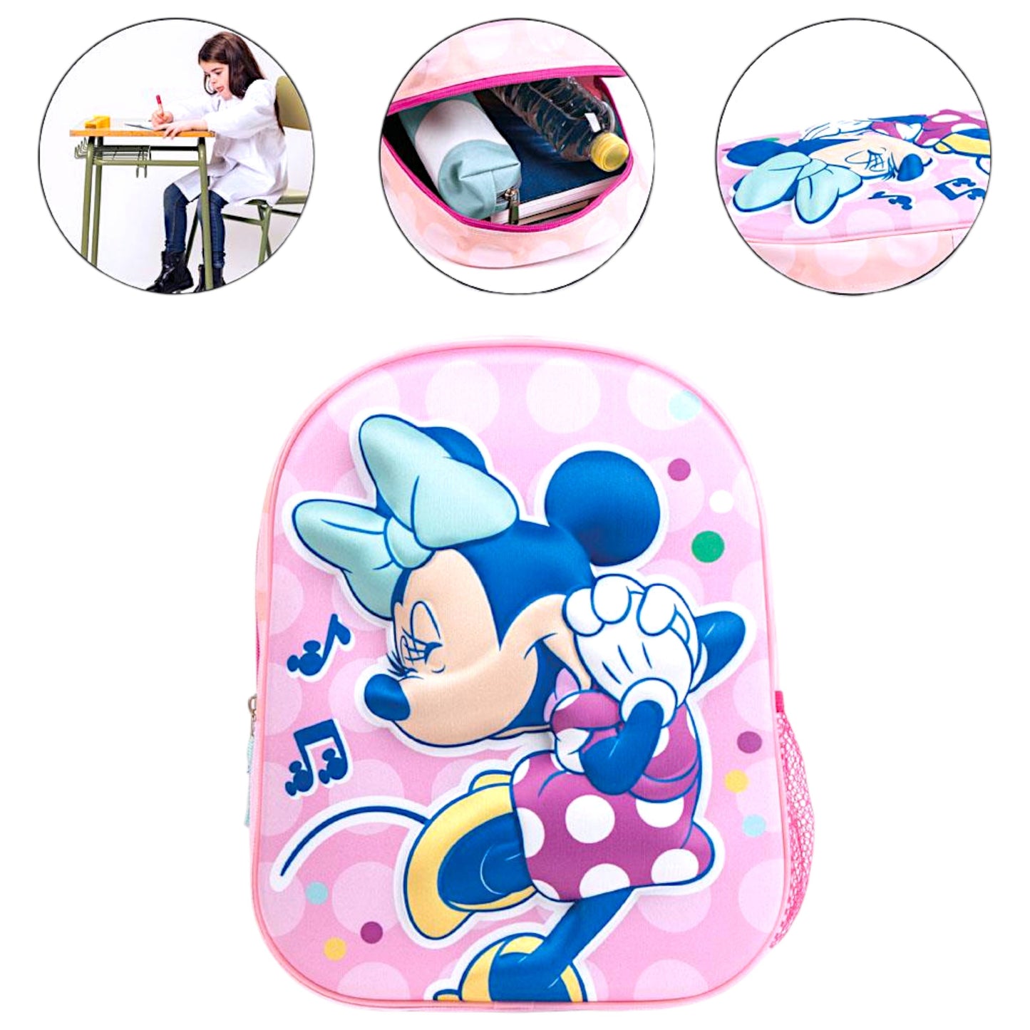 Minnie Mouse 3D Kinderrucksack 31x25x10 cm