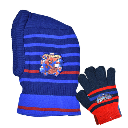 Spider-Man Set Schlupfmütze & Handschuhe für Jungen