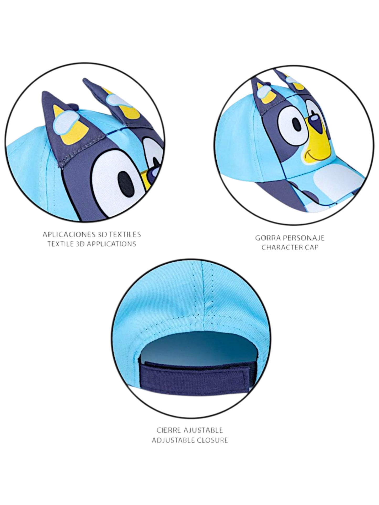 Bluey Sommerkappe mit 3D Ohren