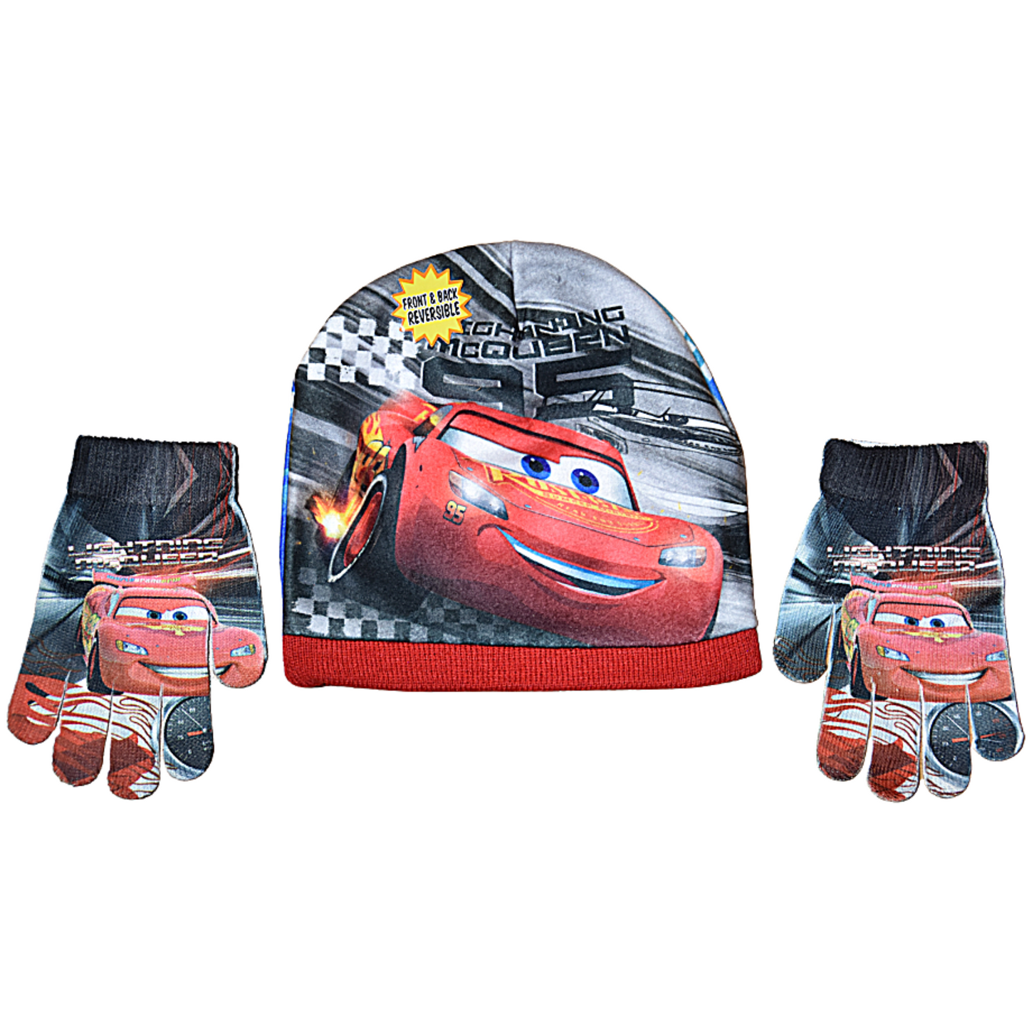 Disney Cars Set Beanie-Mütze gefüttert & Handschuhe