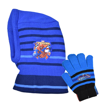 Spider-Man Set Schlupfmütze & Handschuhe für Jungen