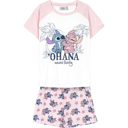 Schlafanzug kurz Lilo & Stitch für Mädchen Gr. 128-164 cm