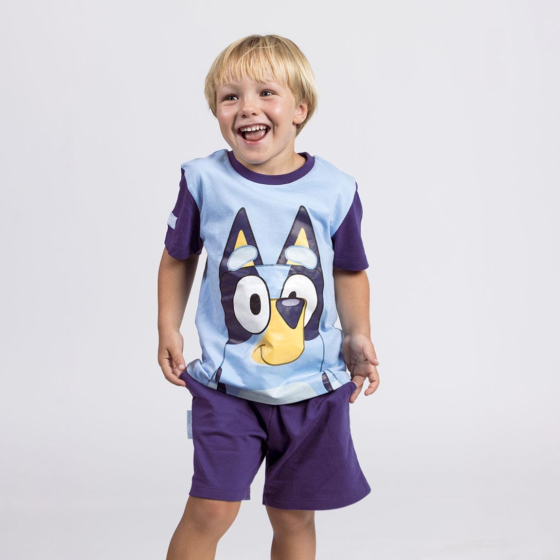 Bluey Set T-Shirt & Shorts für Jungen Gr. 92 - 116 cm