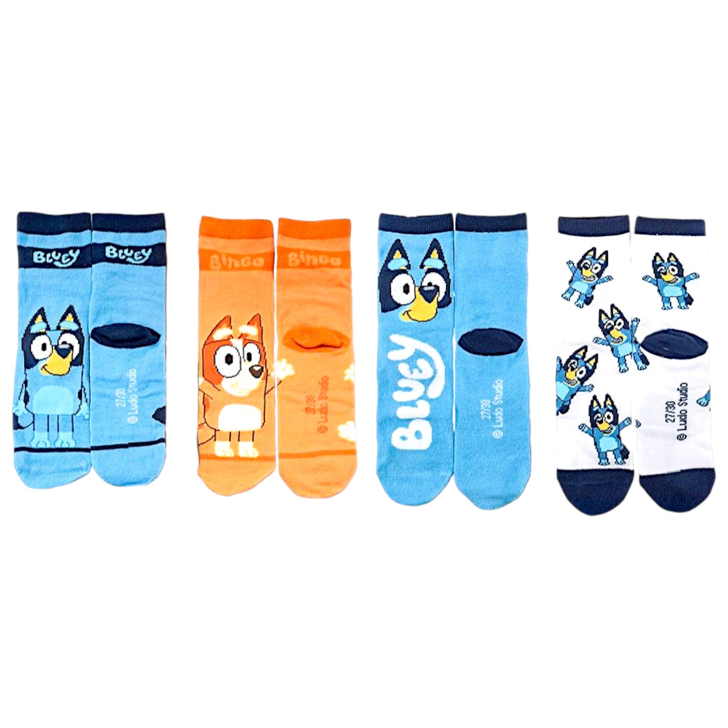 Bluey 4er - Pack Socken in Spardose Gr. 23-30