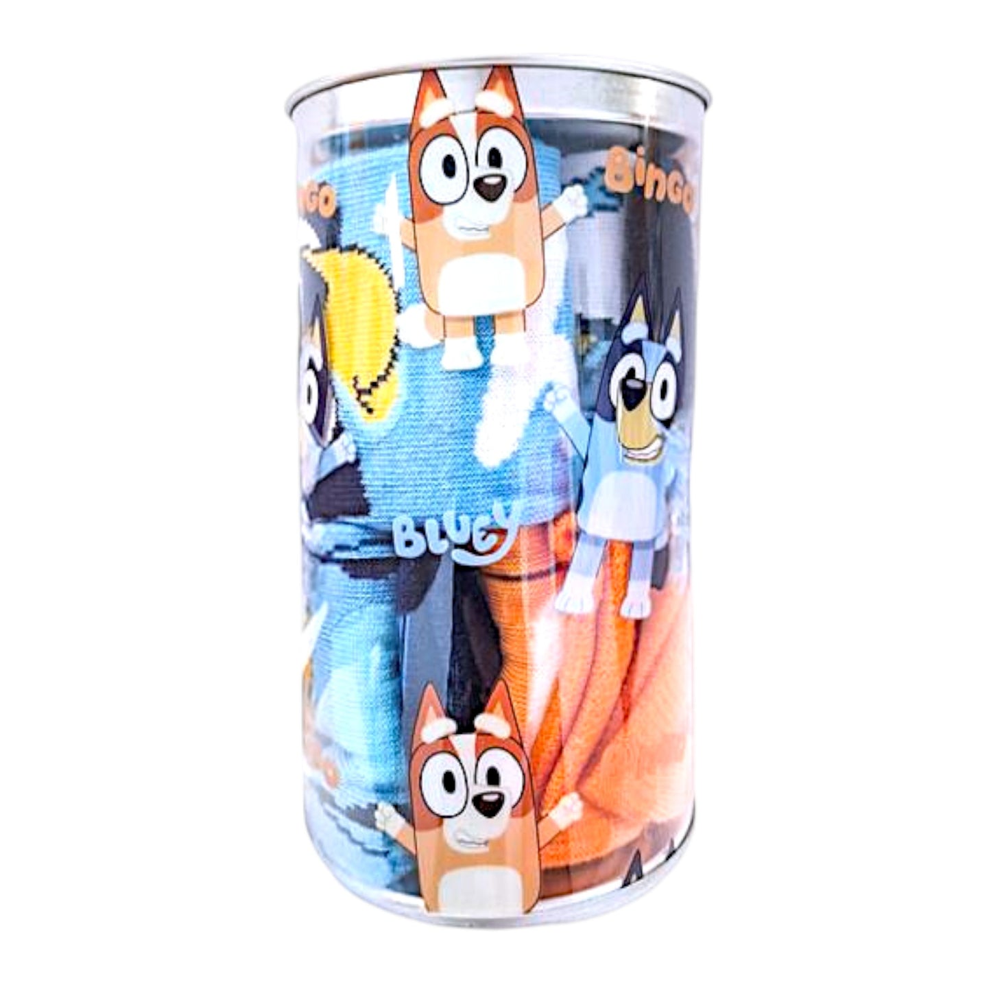 Bluey 4er - Pack Socken in Spardose Gr. 23-30