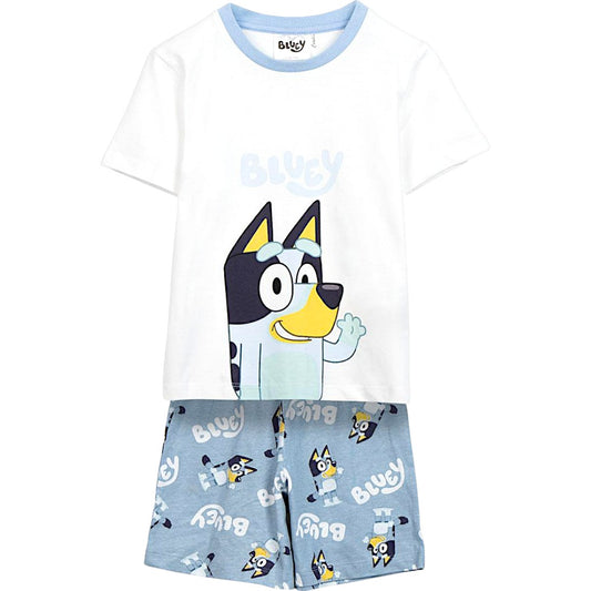 Schlafanzug kurz Bluey für Jungen Gr. 92-116 cm