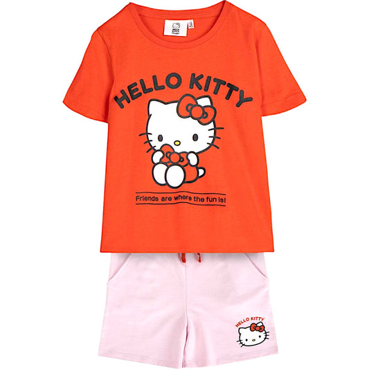 Hello Kitty Set T-Shirt & Shorts für Mädchen Gr. 104 - 146 cm