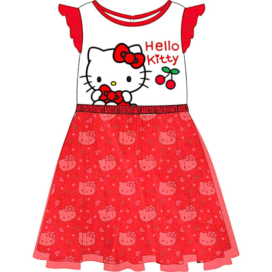 Hello Kitty Sommerkleid mit Tüll Gr. 98 - 122 cm