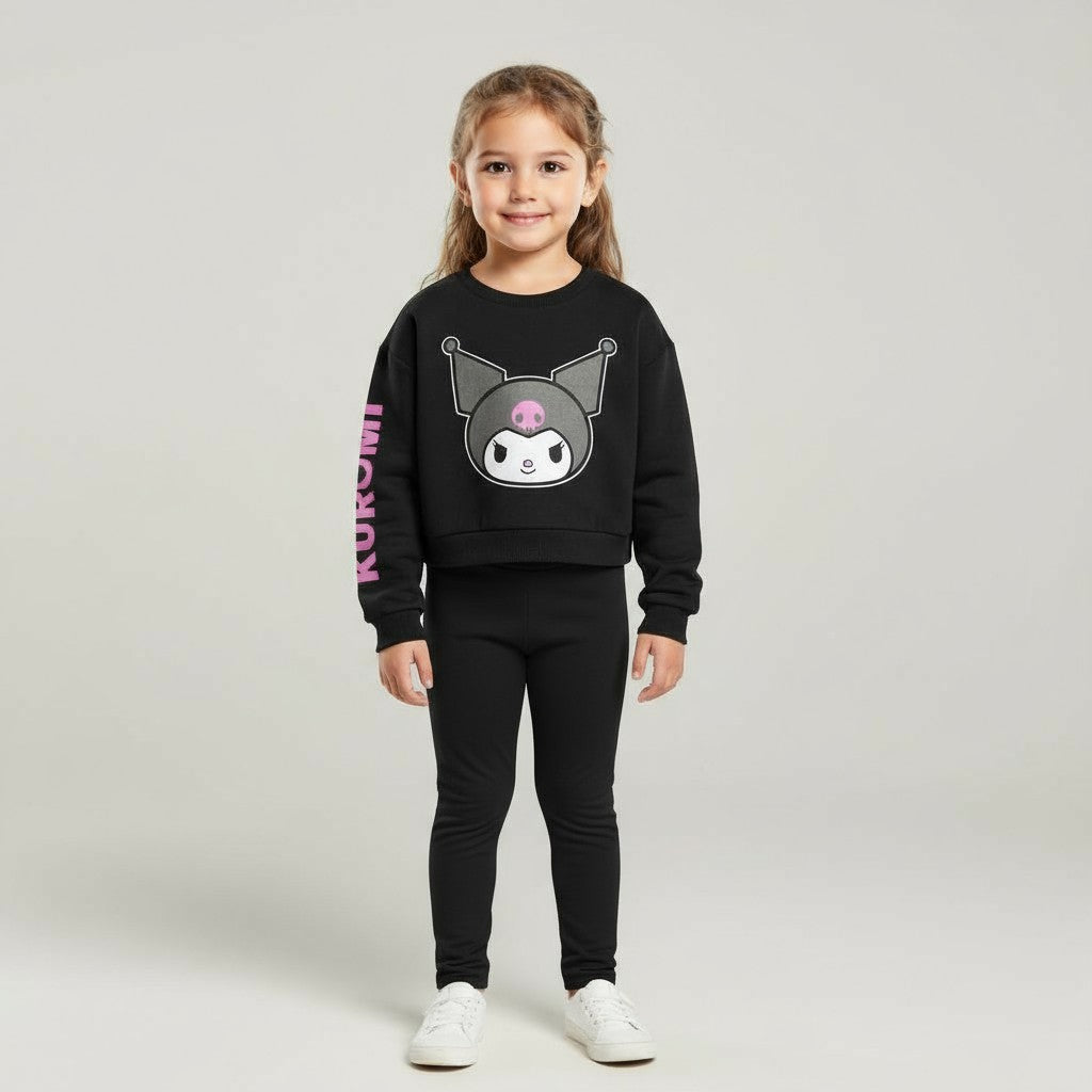 Hello Kitty Kuromi Cropped Sweatshirt für Kinder Gr. 116 - 158 cm