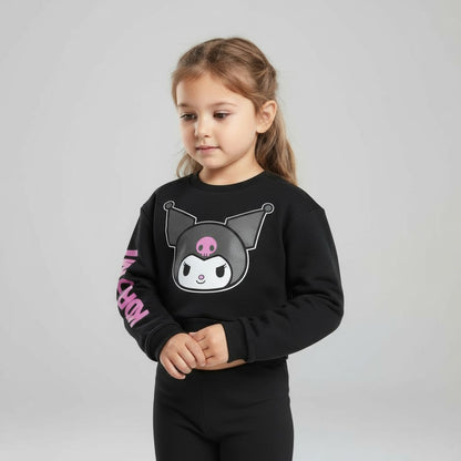 Hello Kitty Kuromi Cropped Sweatshirt für Kinder Gr. 116 - 158 cm