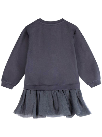 Hello Kitty Sweatkleid Kuromi mit Tüllrock Gr. 104 - 140 cm