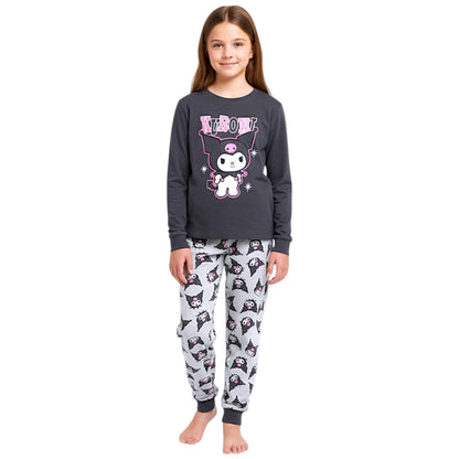 Hello Kitty Schlafanzug Kuromi für Mädchen Gr. 116 - 158 cm