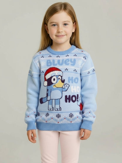 Bluey Strickpullover - Weihnachtspullover Gr. 98 - 116 cm