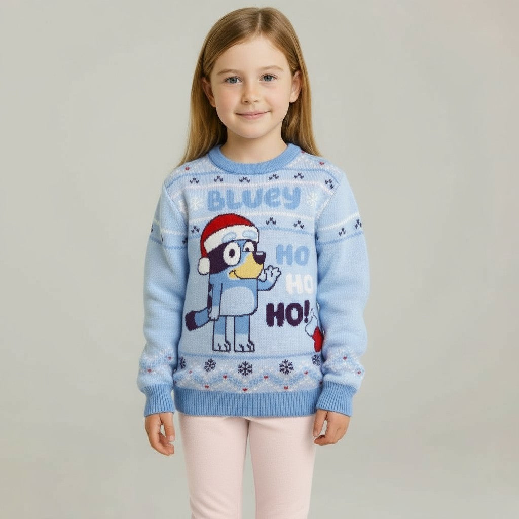 Bluey Strickpullover - Weihnachtspullover Gr. 98 - 116 cm