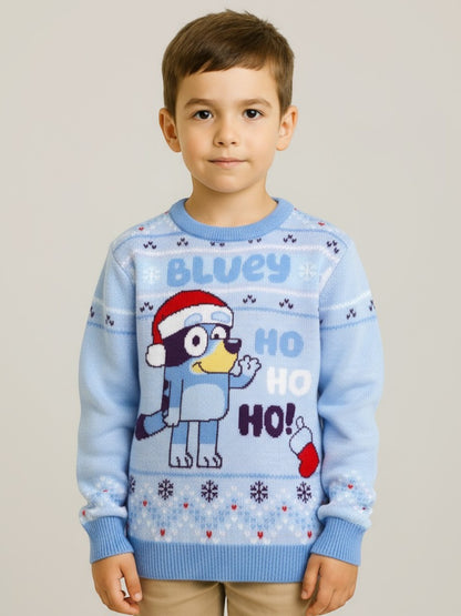 Bluey Strickpullover - Weihnachtspullover Gr. 98 - 116 cm