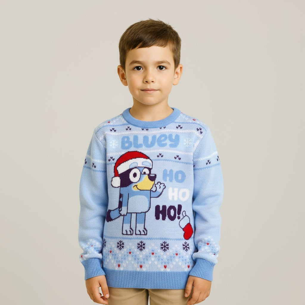 Bluey Strickpullover - Weihnachtspullover Gr. 98 - 116 cm