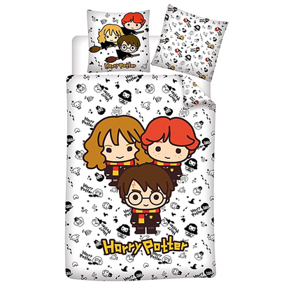 Harry Potter Kinderbettwäsche Set 2-tlg. im Cartoon Stil 135-140 x 200 cm