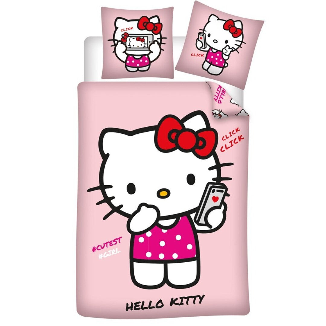 Hello Kitty Kinderbettwäsche Set 2-tlg. 135-140 x 200 cm