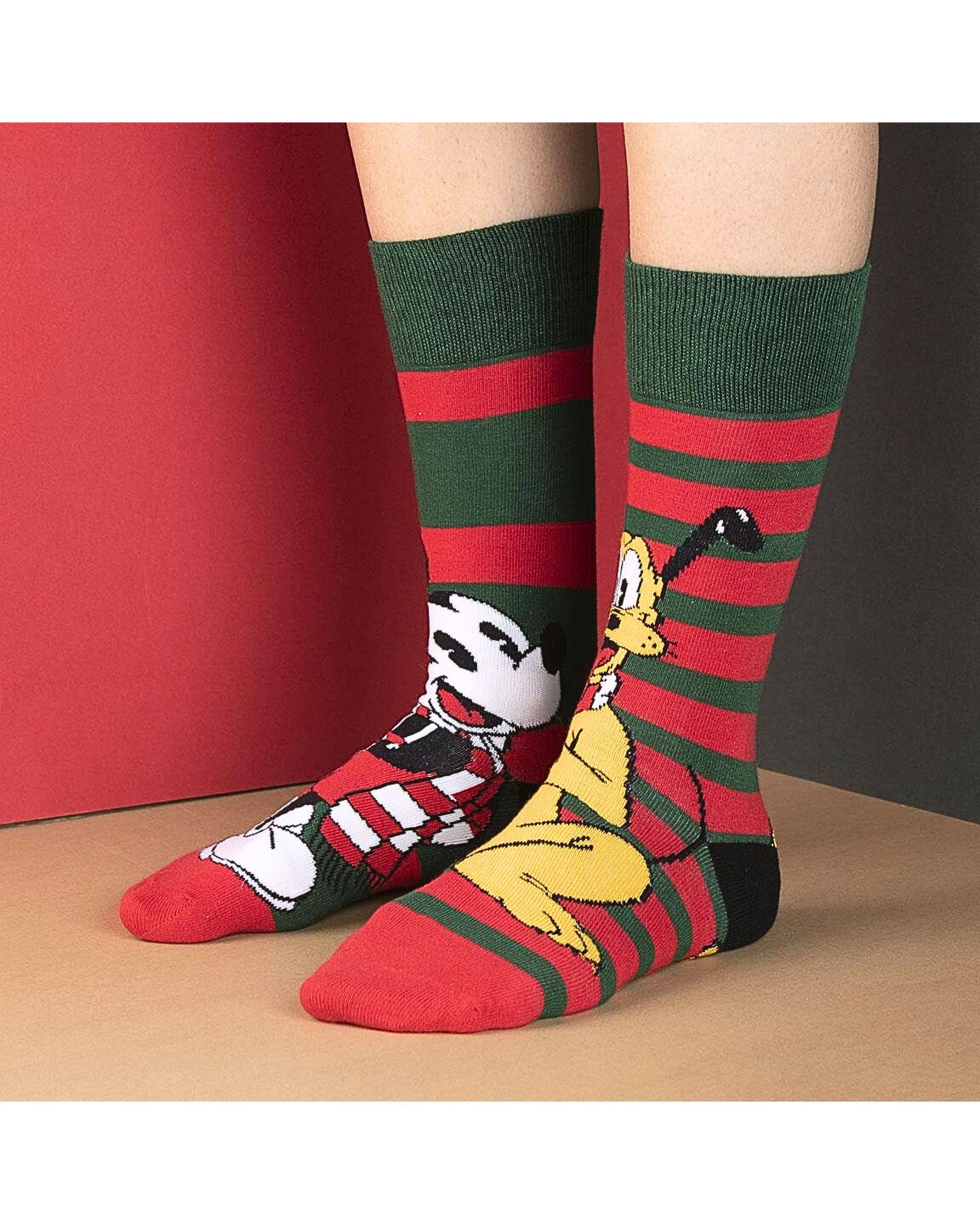 Weihnachtssocken Mickey Mouse 3er - Pack im Geschenkkarton Gr. 40-46