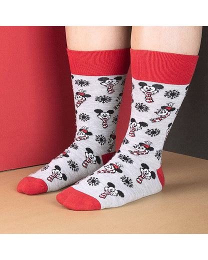 Weihnachtssocken Mickey Mouse 3er - Pack im Geschenkkarton Gr. 40-46