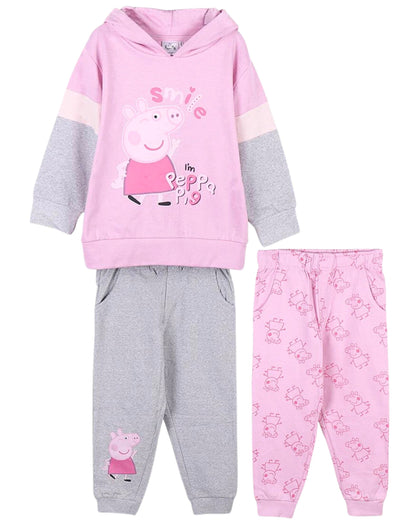 3tlg.Jogginganzug Peppa Pig Hoodie + 2 Hosen