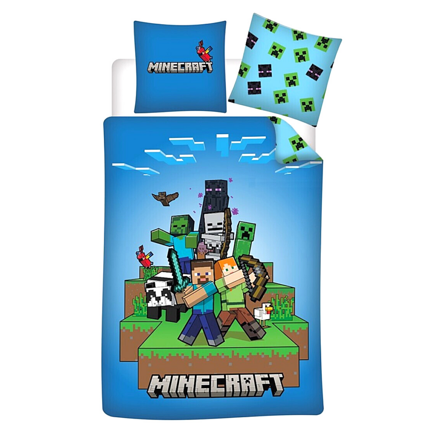 Minecraft Bettwäsche Set 2-tlg. 135-140x 200 cm