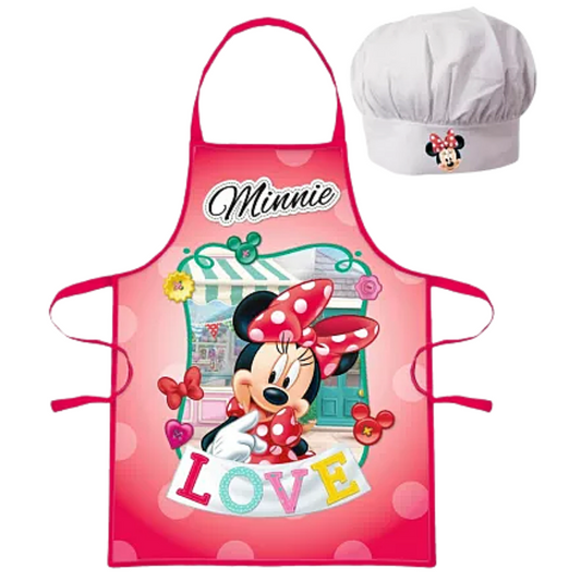 Minnie Mouse Kochschürze Set mit Chefmütze