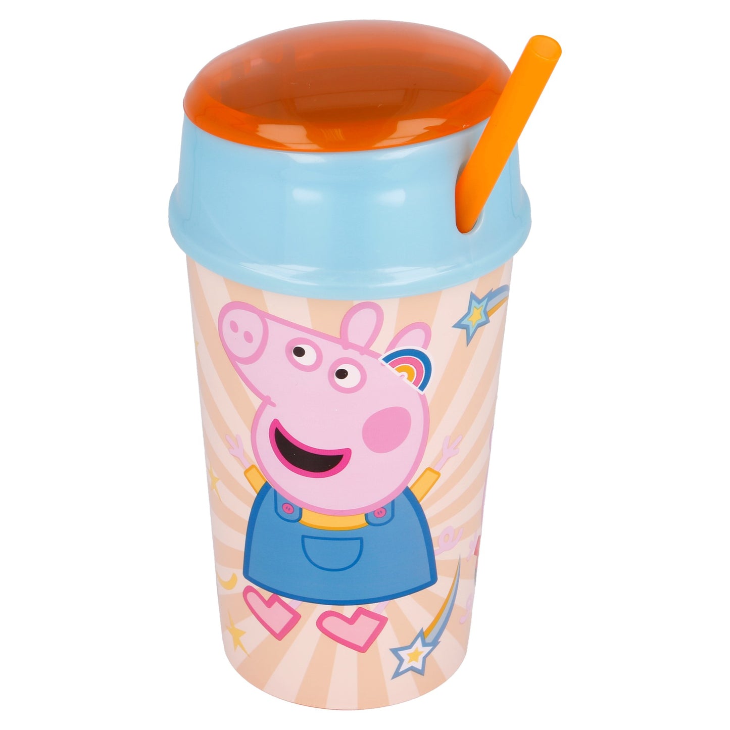 Peppa Pig 2 in 1 Trinkbecher 400 ml mit integriertem Snackfach