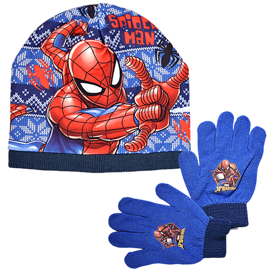 Spider-Man Set Mütze & Handschuhe für Jungen