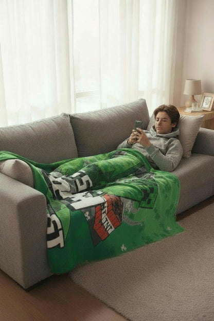 Minecraft Fleecedecke für Kinder 140 x 100 cm