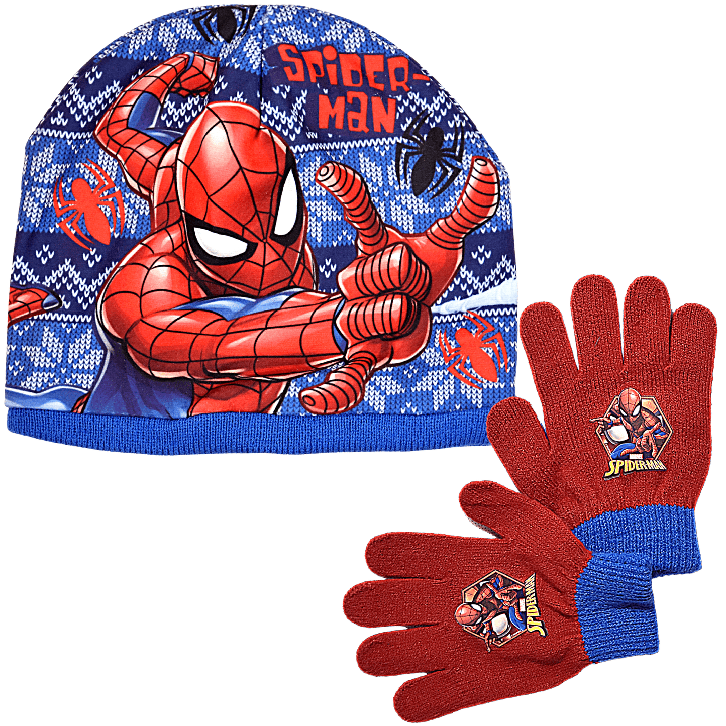 Spider-Man Set Mütze & Handschuhe für Jungen
