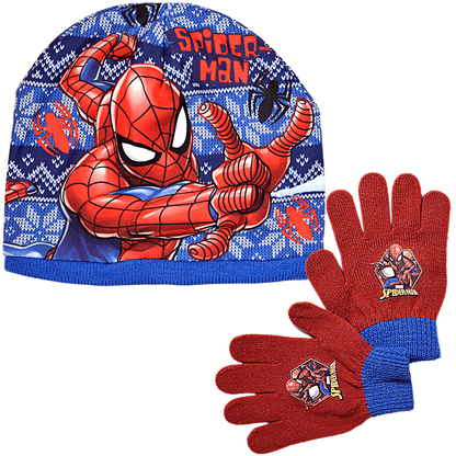 Spider-Man Set Mütze & Handschuhe für Jungen