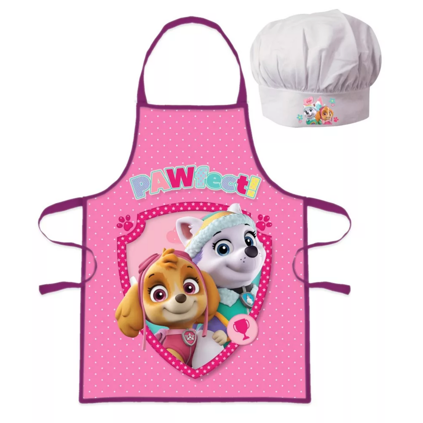 Paw Patrol Kochschürze Set mit Kochmütze für Mädchen - Skye & Everest