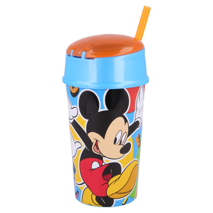 Mickey Mouse 2 in 1 Trinkbecher 400 ml mit integriertem Snackfach