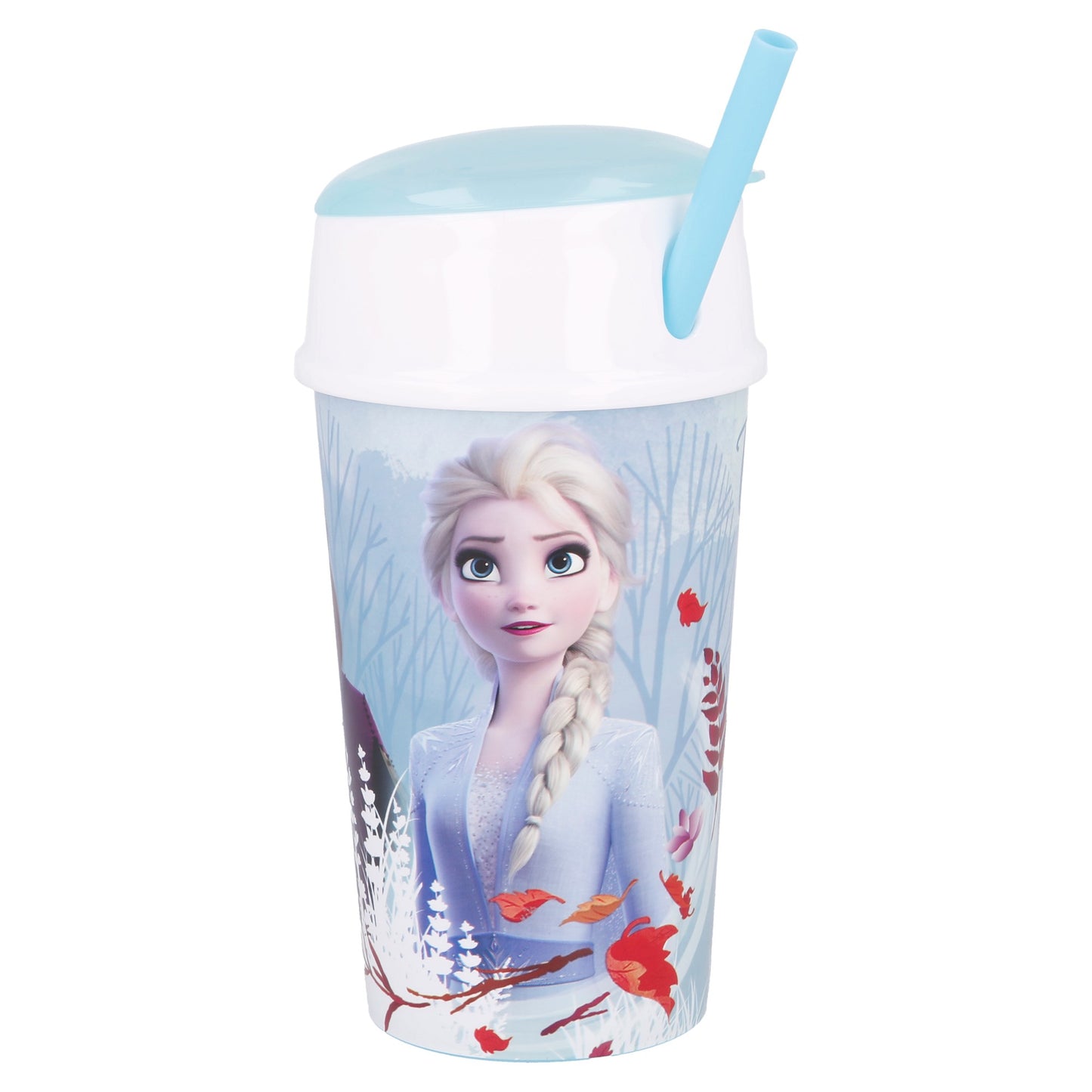 Disney Frozen 2 in 1 Trinkbecher 400 ml mit integriertem Snackfach
