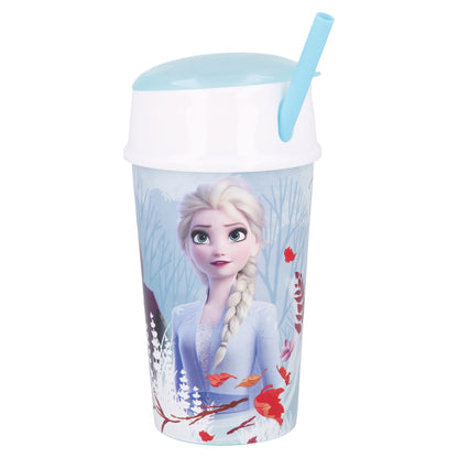Disney Frozen 2 in 1 Trinkbecher 400 ml mit integriertem Snackfach