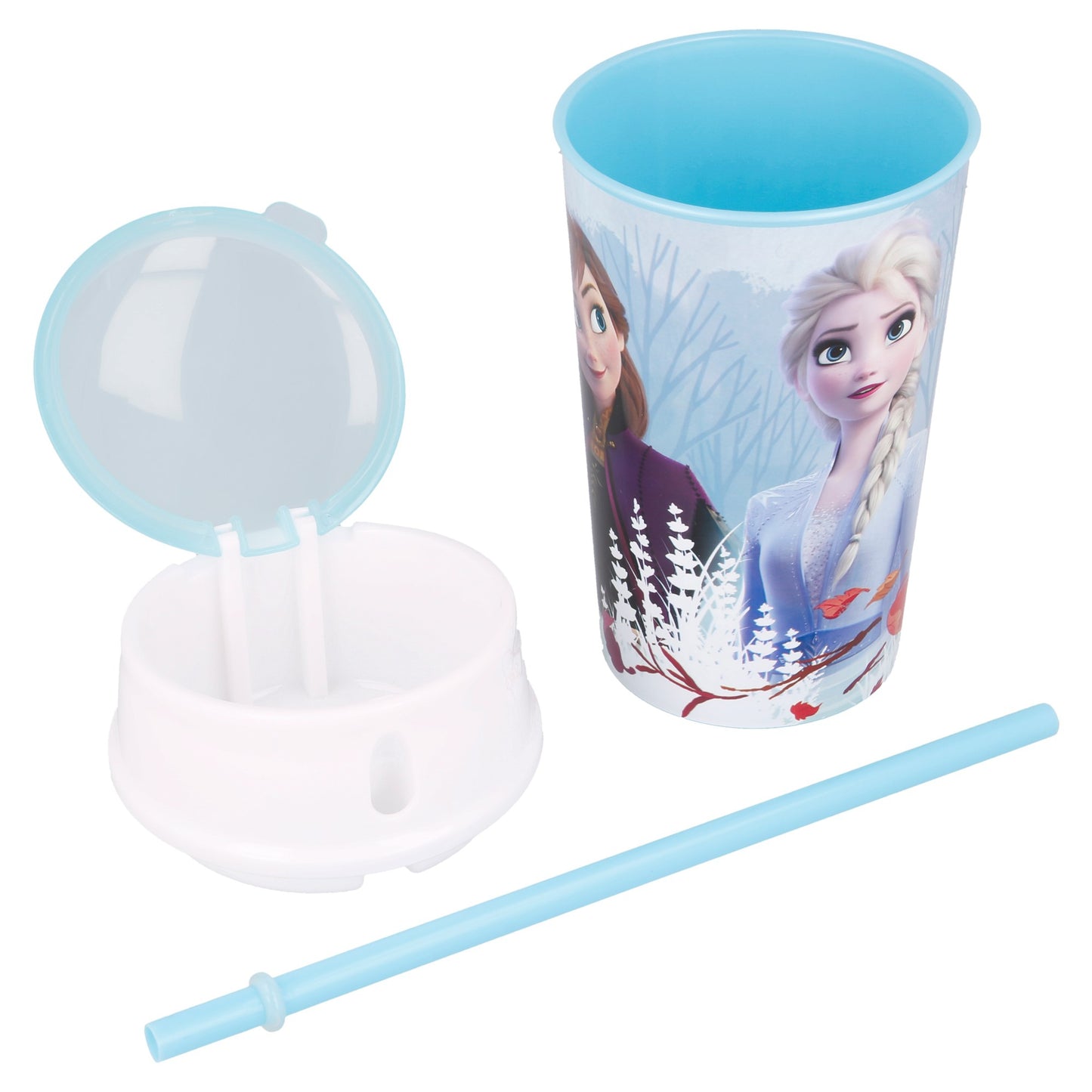 Disney Frozen 2 in 1 Trinkbecher 400 ml mit integriertem Snackfach