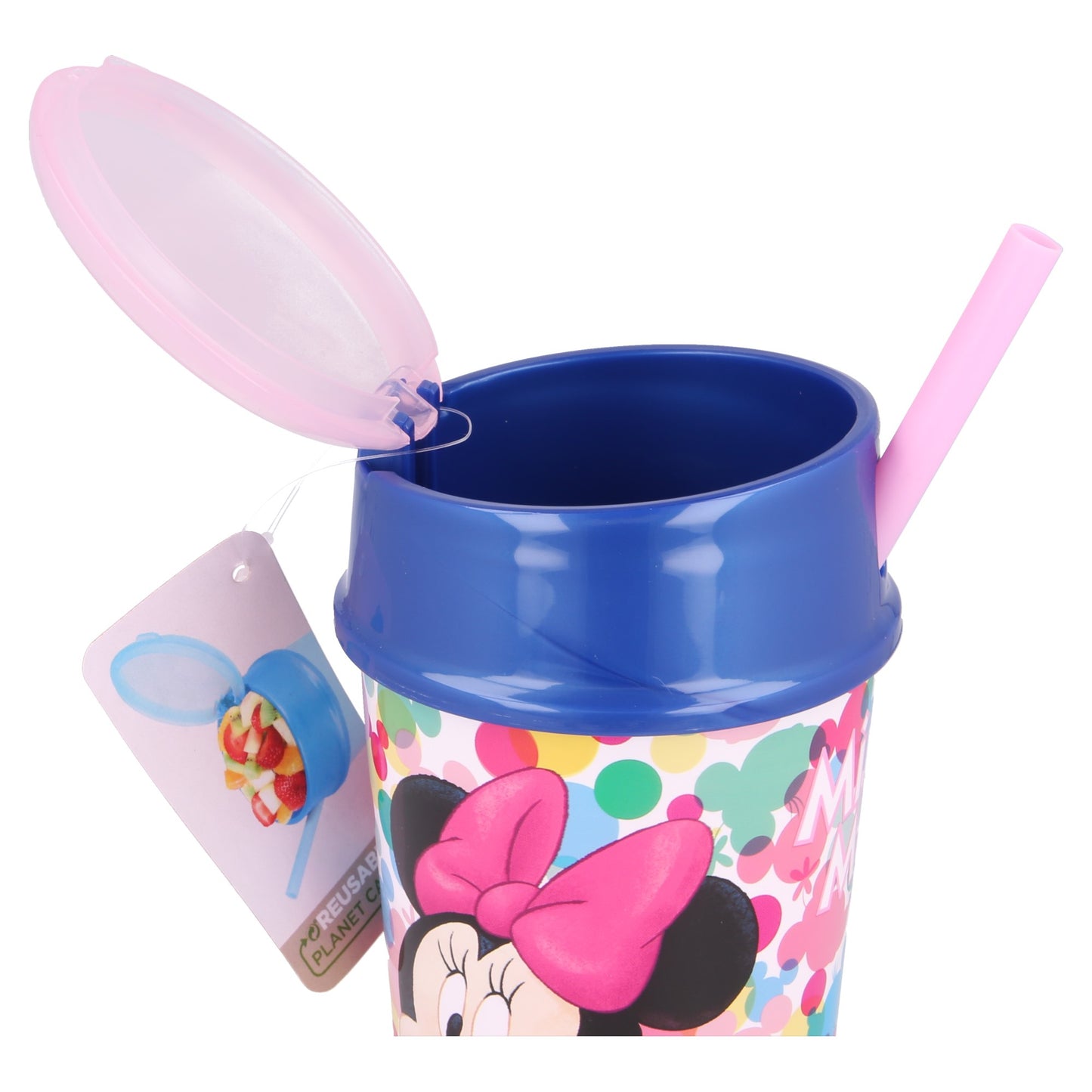 Minnie Mouse 2 in 1 Trinkbecher 400 ml mit integriertem Snackfach
