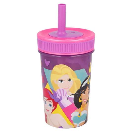 Disney Princess Trinkbecher auslaufsicher 465 ml  mit weichem Silikon Trinkhalm