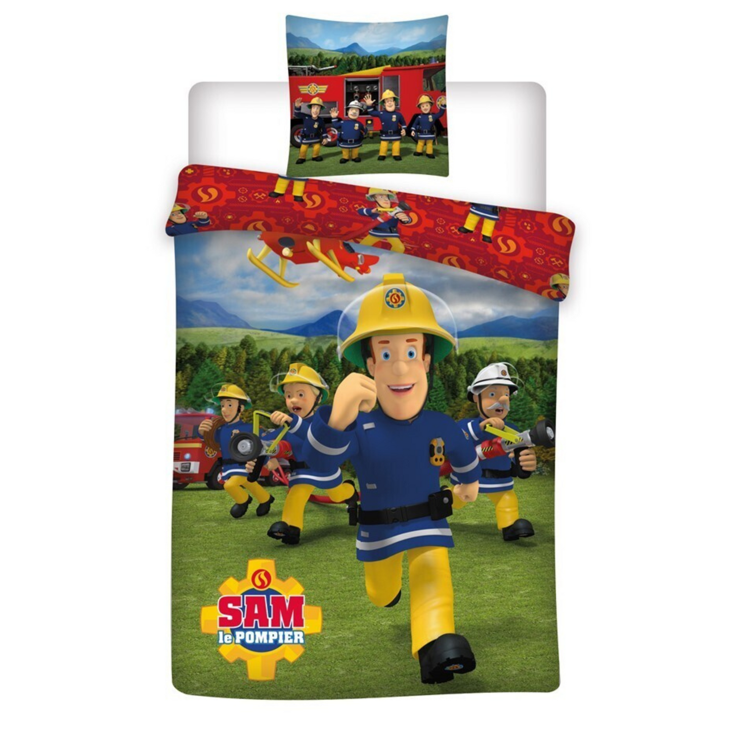 Feuerwehrmann Sam Kinderbettwäsche Set 2-tlg. 135-140 x 200 cm