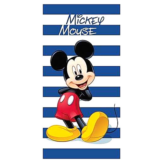 Mickey Mouse Badetuch in Blau / Weiß 70 x 140 cm