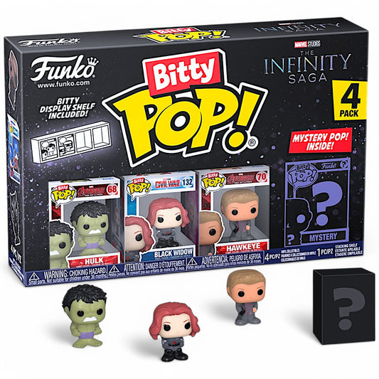 Funko Spielfigur Bitty POP! Marvel Hulk 4er - Pack zum sammeln