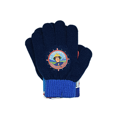 Feuerwehrmann Sam Set Schlupfmütze & Handschuhe für Jungen