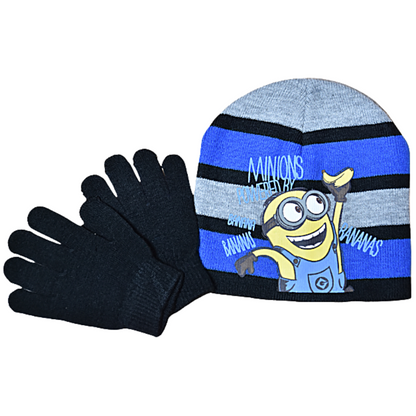 Minions Set Beanie-Mütze & Handschuhe