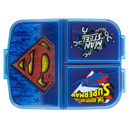 Superman Brotdose mit 3-Fach-Unterteilung