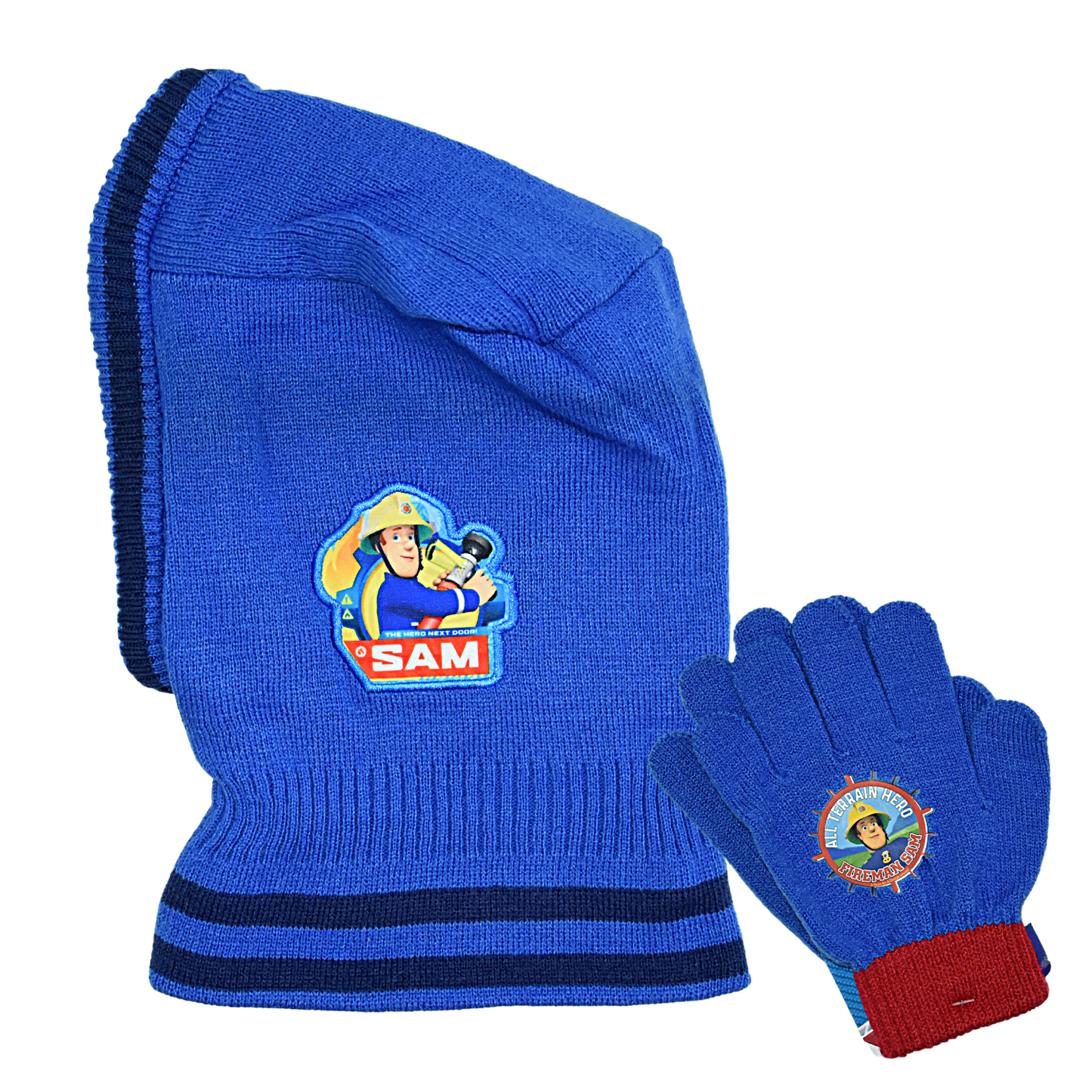 Feuerwehrmann Sam Set Schlupfmütze & Handschuhe