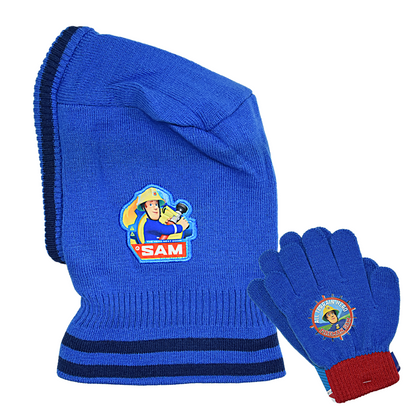 Feuerwehrmann Sam Set Schlupfmütze & Handschuhe