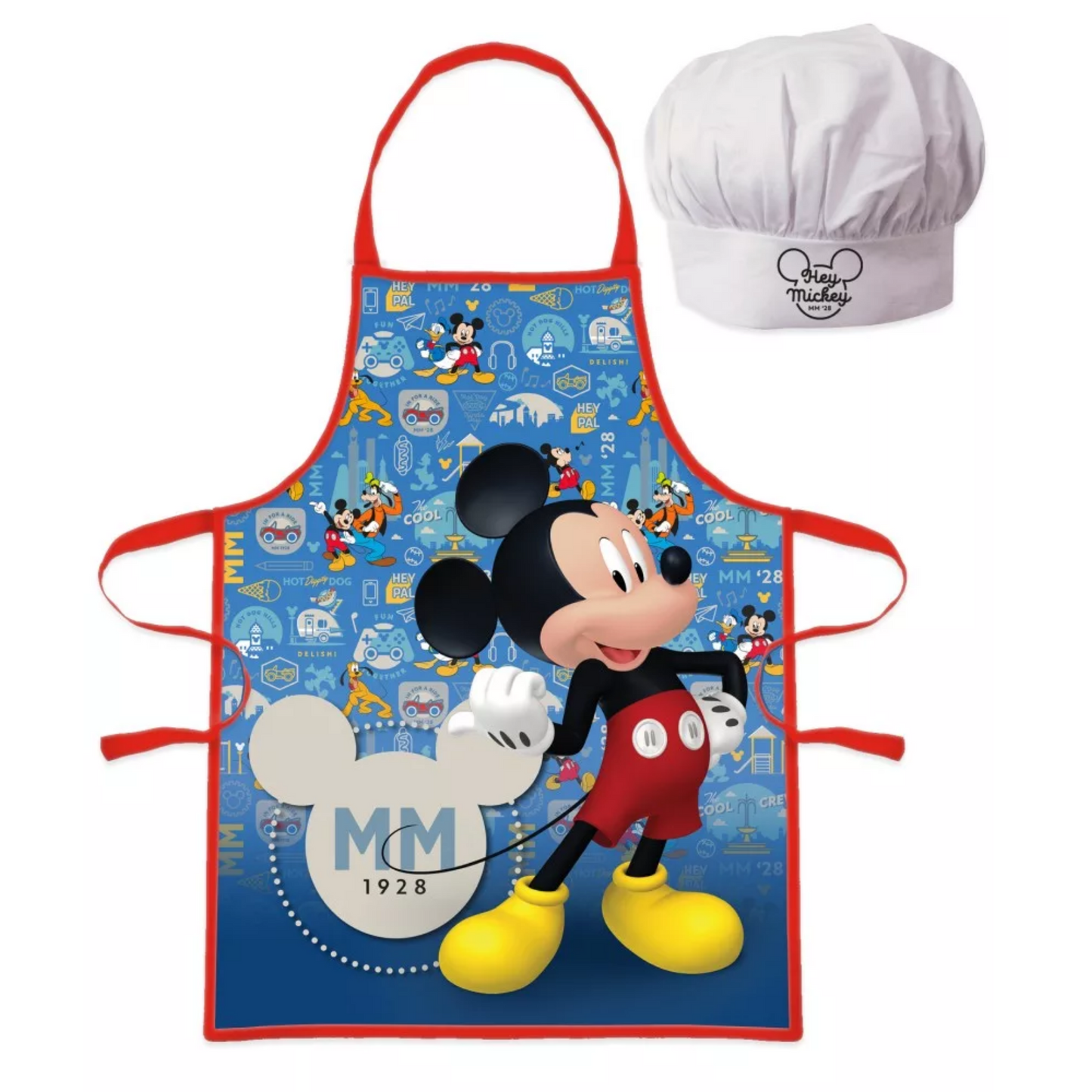 Mickey Mouse Kochschürze Set mit Kochmütze